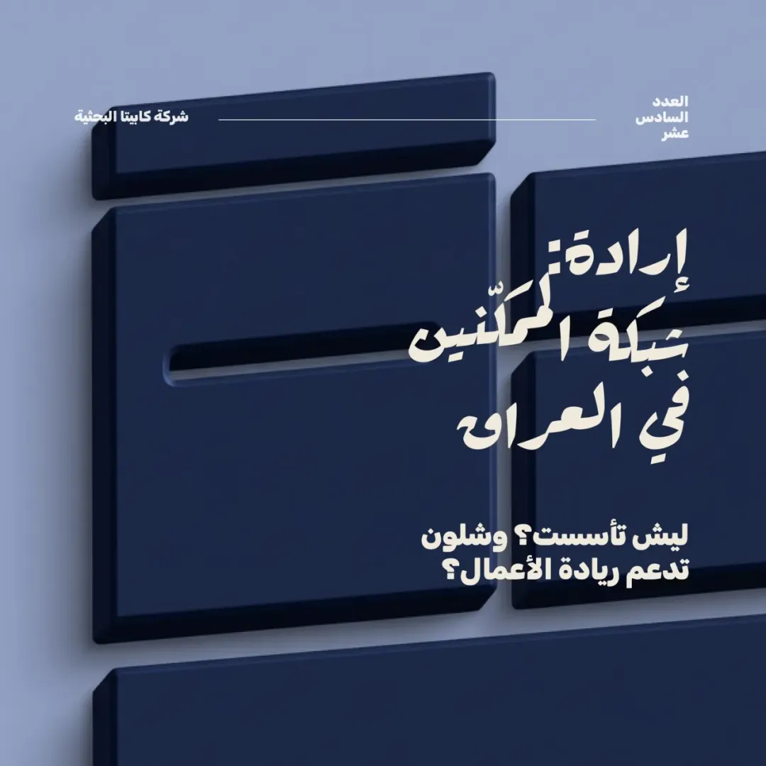 Article cover graphic reading 'Irada: the network of enablers in Iraq', Iraqi Business Landscape, issue 16